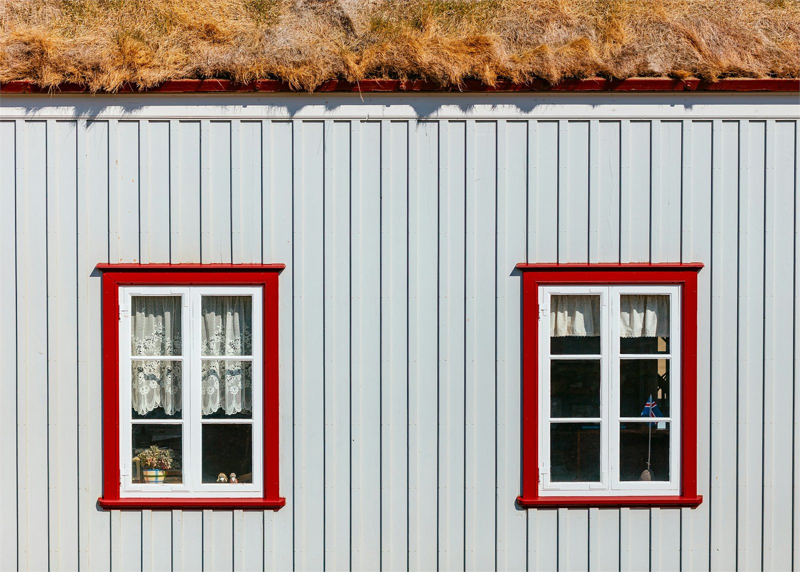 Traditional turf farm building at Glaumbær, Iceland