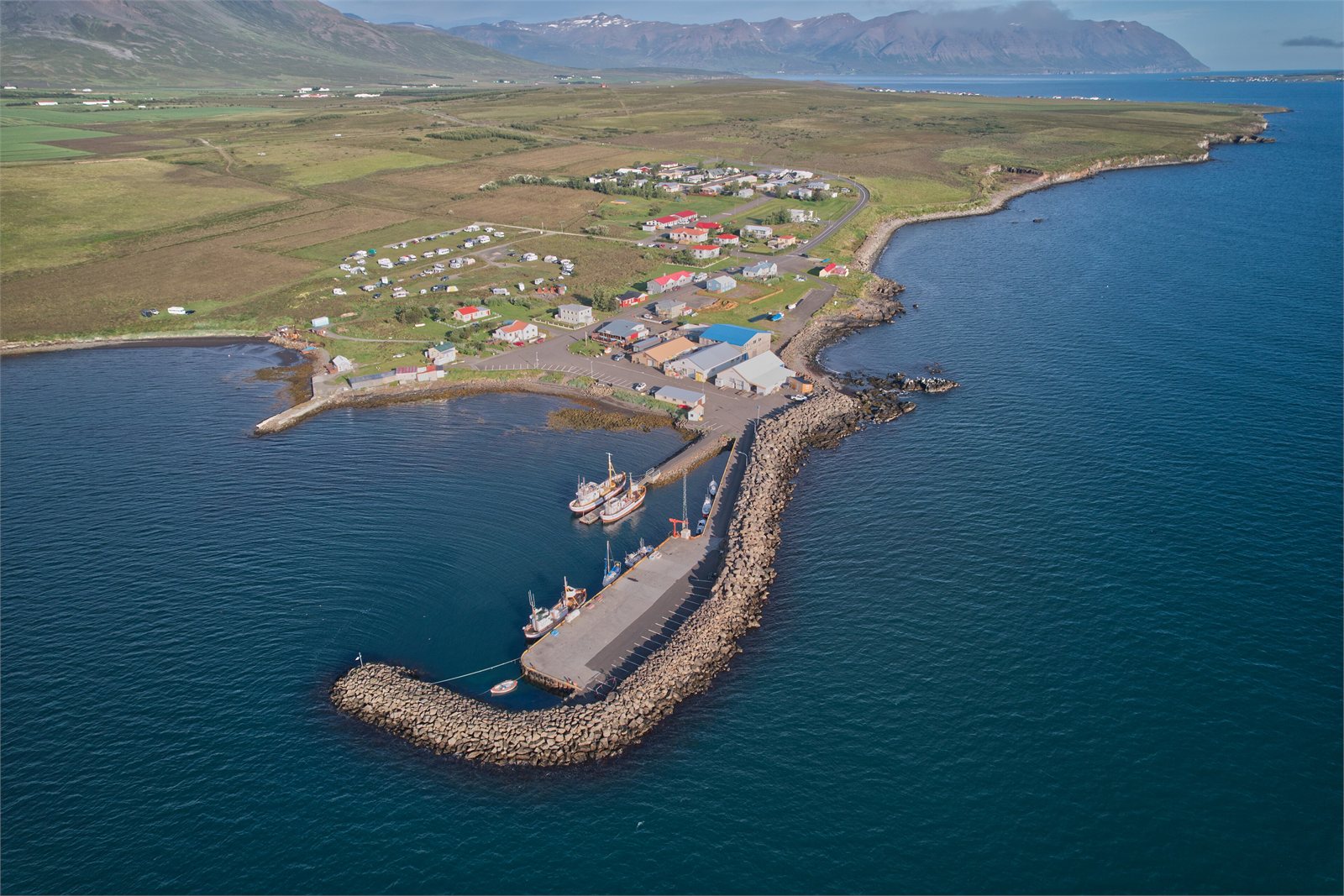 Hauganes village by Eyjafjörður in North Iceland