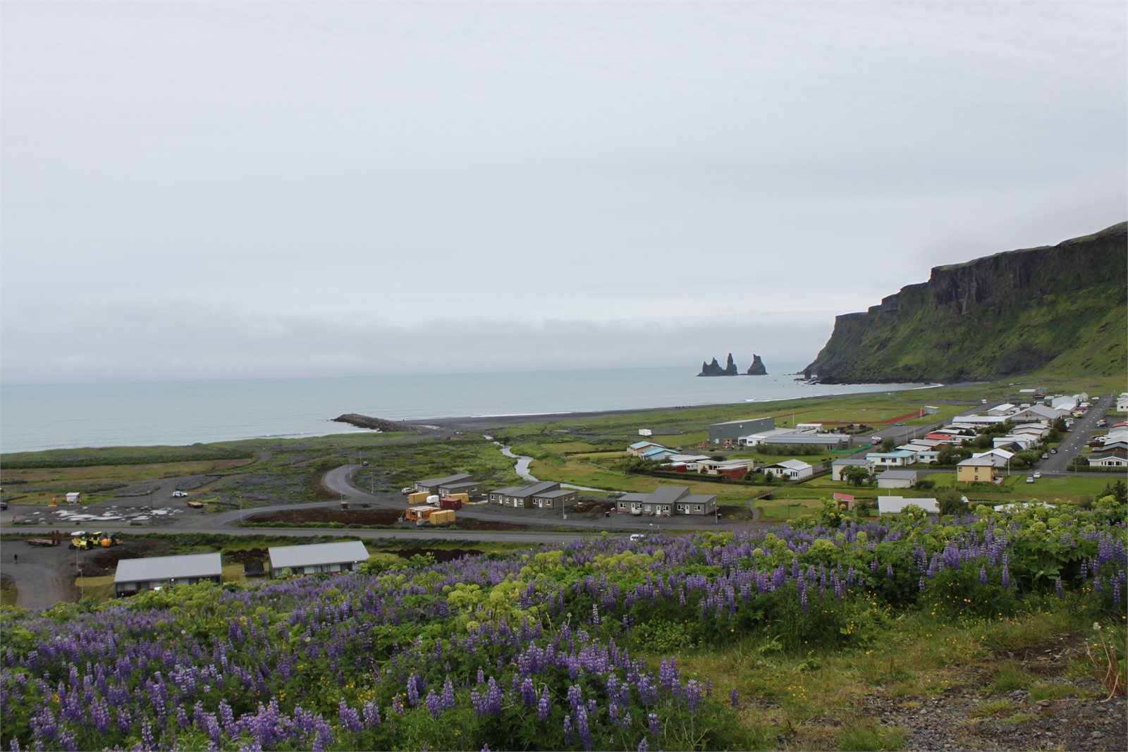 Vík í Mýrdal við tjaldsvæðið