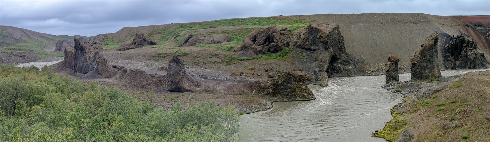 Vesturdalur í Jökulsárgljúfrum við tjaldsvæðið